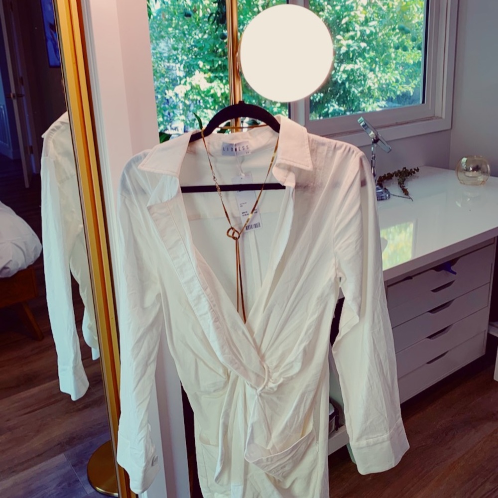 Hey You Plunging Shirt Romper